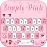 simple pink sms keyboard backg android application logo